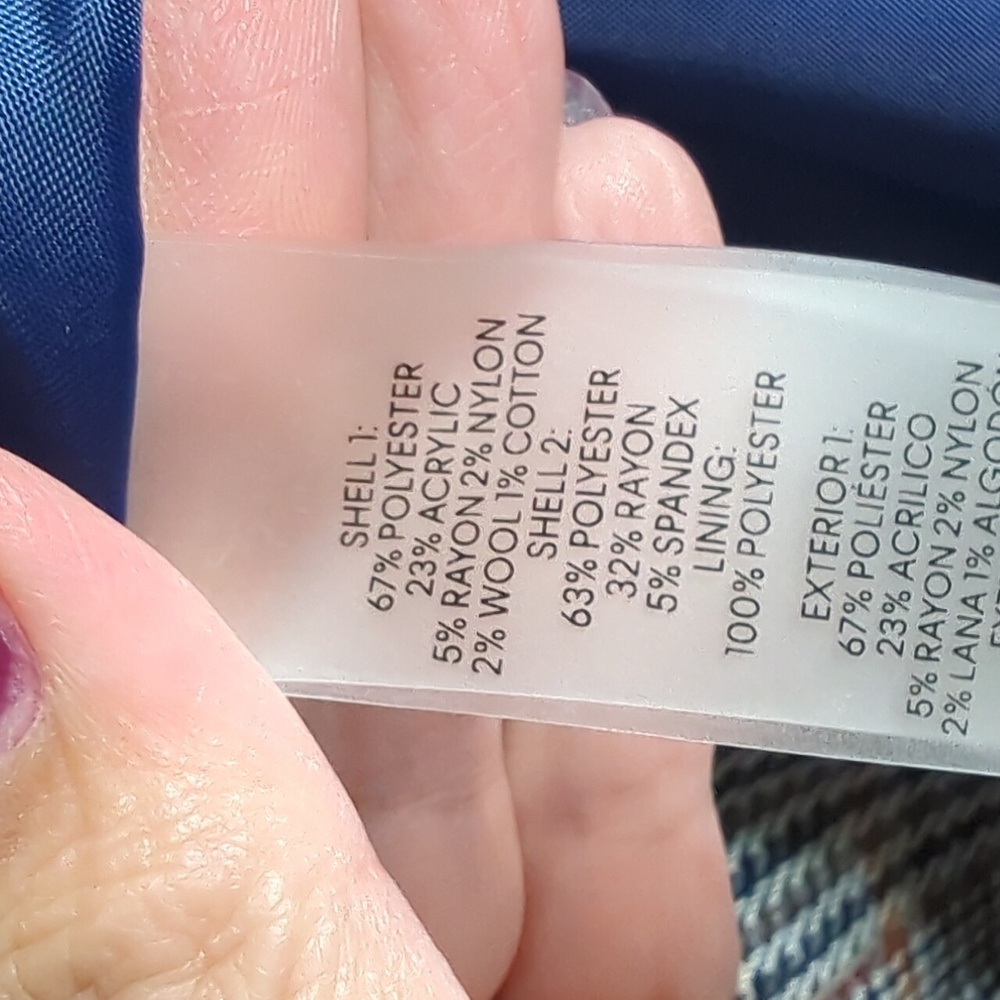 Calvin Klein Women’s Blazer Suit‎ Jacket NWT Plaid Dark Academia Professor 14W - Picture 13 of 16